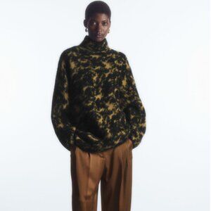 COS Tortoiseshell Jacquard Alpaca-Blend Sweater Jumper